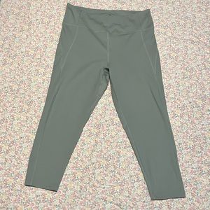 Sage green cropped Girlfriend Collective leggings